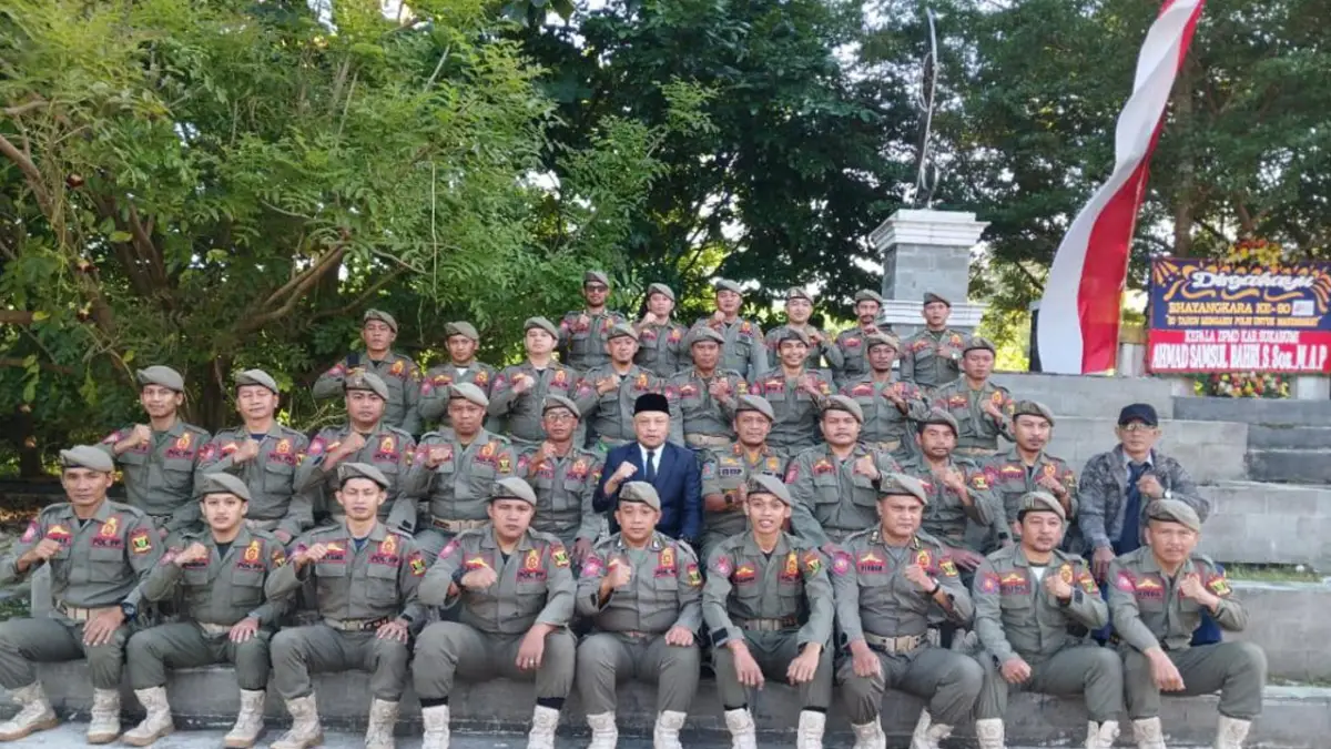 Sinergi dengan Polri, Satpol PP Sukabumi Turunkan 30 Personel di Peringatan Hari Bhayangkara ke-80