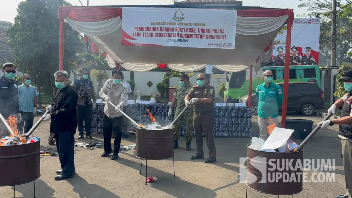 Narkotika Mendominasi, Pemusnahan Barang Bukti di Kejari Cibadak Diwarnai Protes Jurnalis