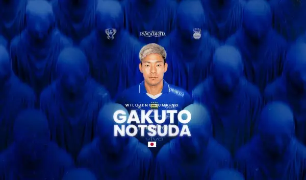Gakuto Notsuda resmi berseragam Persib Bandung untuk musim depan. (Sumber: web/persib.co.id)