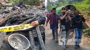 Ledakan Kompor Gas Diduga Picu Kebakaran Maut di Palabuhanratu, Satu Orang Meninggal. (Sumber : SU/Ilyas).