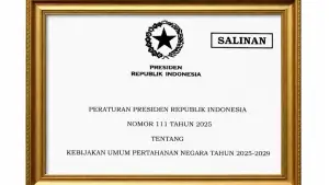 Peratusan Presiden nomor 111 tahun 2026 (Sumber: dok negara)