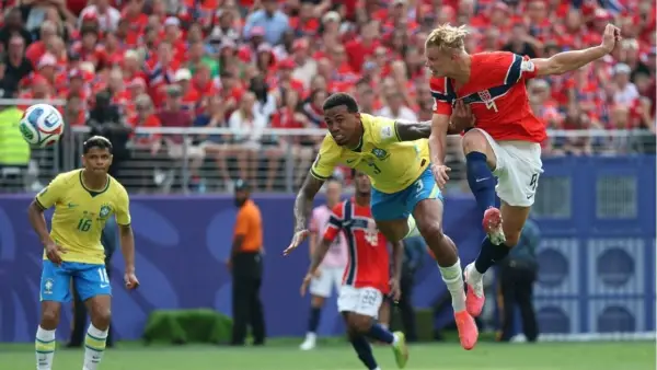 Duel Erling Haaland dan Gabriel di laga 16 besar Piala Dunia 2026 antara Brasil vs Norwegia (Sumber: web/theanalyst.com)