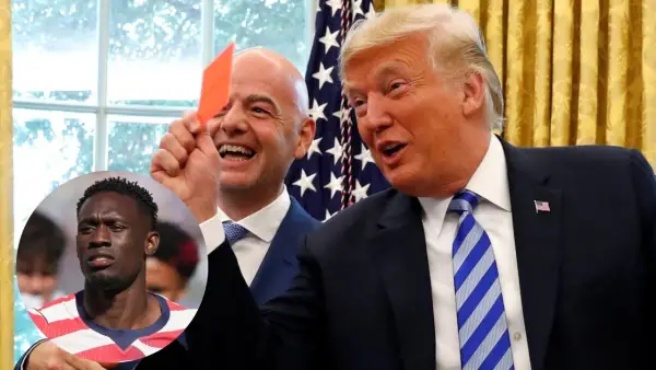 Donald Trump melakukan komunikasi dengan FIFA mengenai kartu merah Florian Balogun (Sumber: web/reuteus.com)