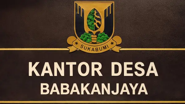 Ilustrasi AI. Kantor Desa Babakanjaya Parungkuda Kabupaten Sukabumi (Sumber: copilot)