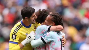 Selebrasi para pemain Belgia setelah menang atas Amerika Serikat di Piala Dunia 2026 (Sumber: web/en.as.com)