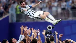 Selebrasi para pemain Argentina setelah menang atas Mesir di Piala Dunia 2026 (Sumber: web/reuteus.com)