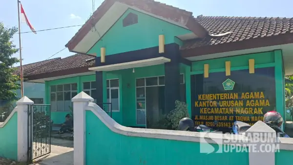 Kantor Urusan Agama (KUA) Nagrak yang beralamat di Jalan Masjid Besar At-Taqwa, Desa Nagrak Selatan, Kecamatan Nagrak, Kabupaten Sukabumi | Foto : Ibnu Sanubari