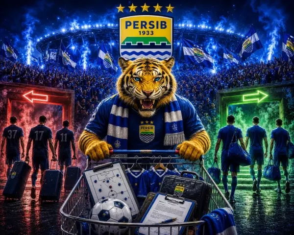 Ilustrasi - Aktivitas transfer Persib Bandung (Sumber : AI chatGPT)