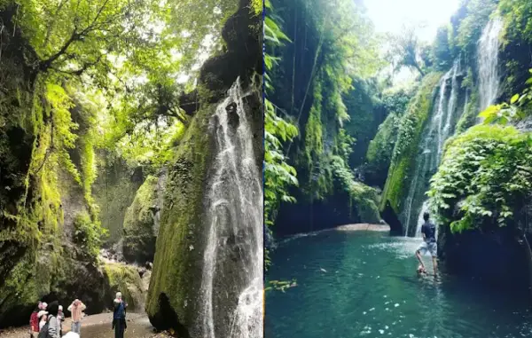 Curug Pamutuh, salah satu air terjun yang masih sangat alami dengan jalur trekking menarik di lereng Gunung Galunggung, Tasikmalaya (Sumber : Gmaps)