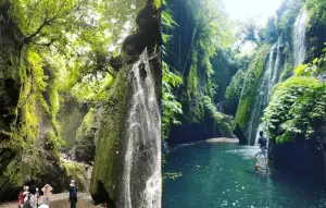 Curug Pamutuh, salah satu air terjun yang masih sangat alami dengan jalur trekking menarik di lereng Gunung Galunggung, Tasikmalaya (Sumber : Gmaps)
