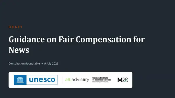 Cover draf rancangan Guidance on Fair Compensation for News | Foto : dok. AMSI