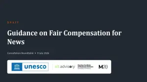 Cover draf rancangan Guidance on Fair Compensation for News | Foto : dok. AMSI