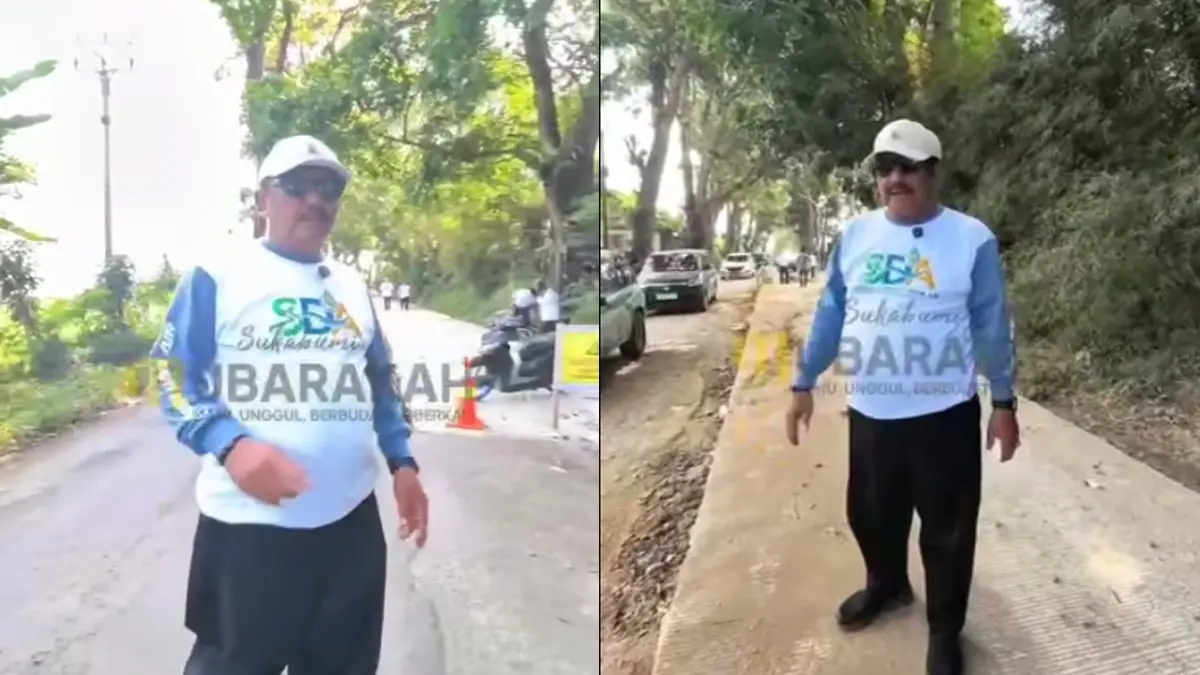 Hal tersebut disampaikan Asep Japar saat meninjau langsung pelaksanaan rekonstruksi atau betonisasi jalan pada ruas Parungkuda&ndash;Bojongpari, Kecamatan Parungkuda |  Foto : dok. pemkab sukabumi