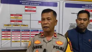 Kapolsek Sukaraja, Polres Sukabumi Kota, Kompol Aguk Kusnaini saat diwawancarai | Foto : Istimewa