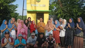 Warga Desa Pasirpanjang menyambut baik pembangunan Sarana Air Bersih (SAB) yang dibangun Dinas Perumahan dan Kawasan Permukiman (Perkim) Kabupaten (Sumber: dok pemdes pasirpanjang)