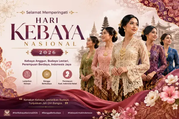 Ilustrasi - Poster Hari Kebaya Nasional 2026 (Sumber : AI chatGPT)