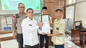 Kegiatan evaluasi Program KOPI MASAL (Kolaborasi Peduli Masalah Sosial) di Aula Kantor Kecamatan Cibadak, Kabupaten Sukabumi, Rabu (15/7/2026). (Sumber : SU/Ibnu Sanubari).