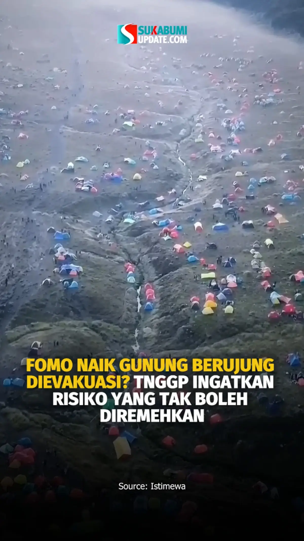 Viral Pendaki Tektok Gunung Gede Dievakuasi, TNGGP Ingatkan Jangan Asal Ikut Tren