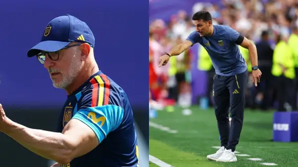 Partai final Piala Dunia 2026 akan mempertemukan Luis de la Fuente sebagai mentor dan Lionel Scaloni sebagai murid. (Sumber: web/reuteus.com)