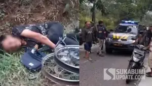 Tangkapan layar video viral dugaan begal di Werkip Sagaranten Sukabumi. (Sumber Foto: Istimewa)
