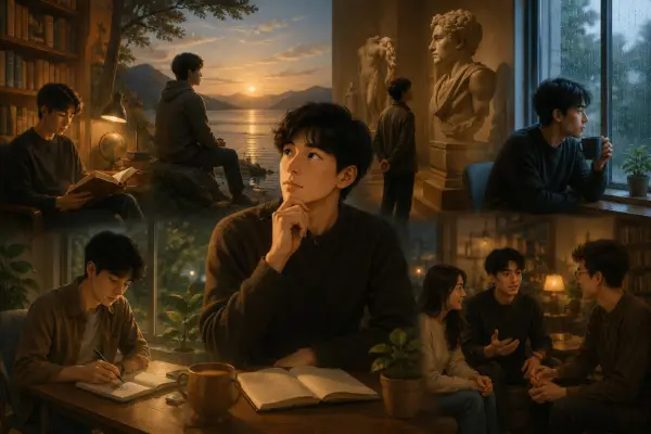 Ilustrasi - Orang yang memiliki jiwa tua atau old soul cenderung lebih tenang, tidak suka drama, dan bersikap lebih matang dibandingkan dengan usianya (Sumber : AI chatGPT)