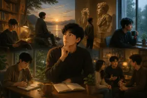 Ilustrasi - Orang yang memiliki jiwa tua atau old soul cenderung lebih tenang, tidak suka drama, dan bersikap lebih matang dibandingkan dengan usianya (Sumber : AI chatGPT)