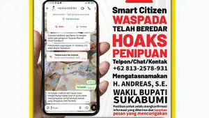 Nomor WhatsApp yang mengatasnamakan Wakil Bupati Sukabumi, Andreas. (Sumber : Diskominfo).
