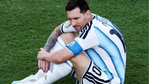 Kekecewaan Lionel Messi setelah Argentina kalah di final Piala Dunia 2026 dari Spanyol (Sumber: web/en.as.com)