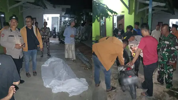 Pengemudi ojek online yang ditemukan meninggal dunia di pinggir Jalan tepatnya di area Gang Rawasalak RT 01/06, Kelurahan Sriwidari, Kecamatan Gunungpuyuh, Kota Sukabumi. (Sumber : Istimewa.)