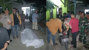 Pengemudi ojek online yang ditemukan meninggal dunia di pinggir Jalan tepatnya di area Gang Rawasalak RT 01/06, Kelurahan Sriwidari, Kecamatan Gunungpuyuh, Kota Sukabumi. (Sumber : Istimewa.)