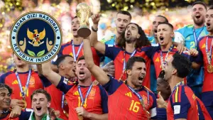 Selebrasi para pemain Spanyol setelah menjadi juara Piala Dunia 2026 setelah mengalahkan Argentina. (Sumber: web/en.as.com)