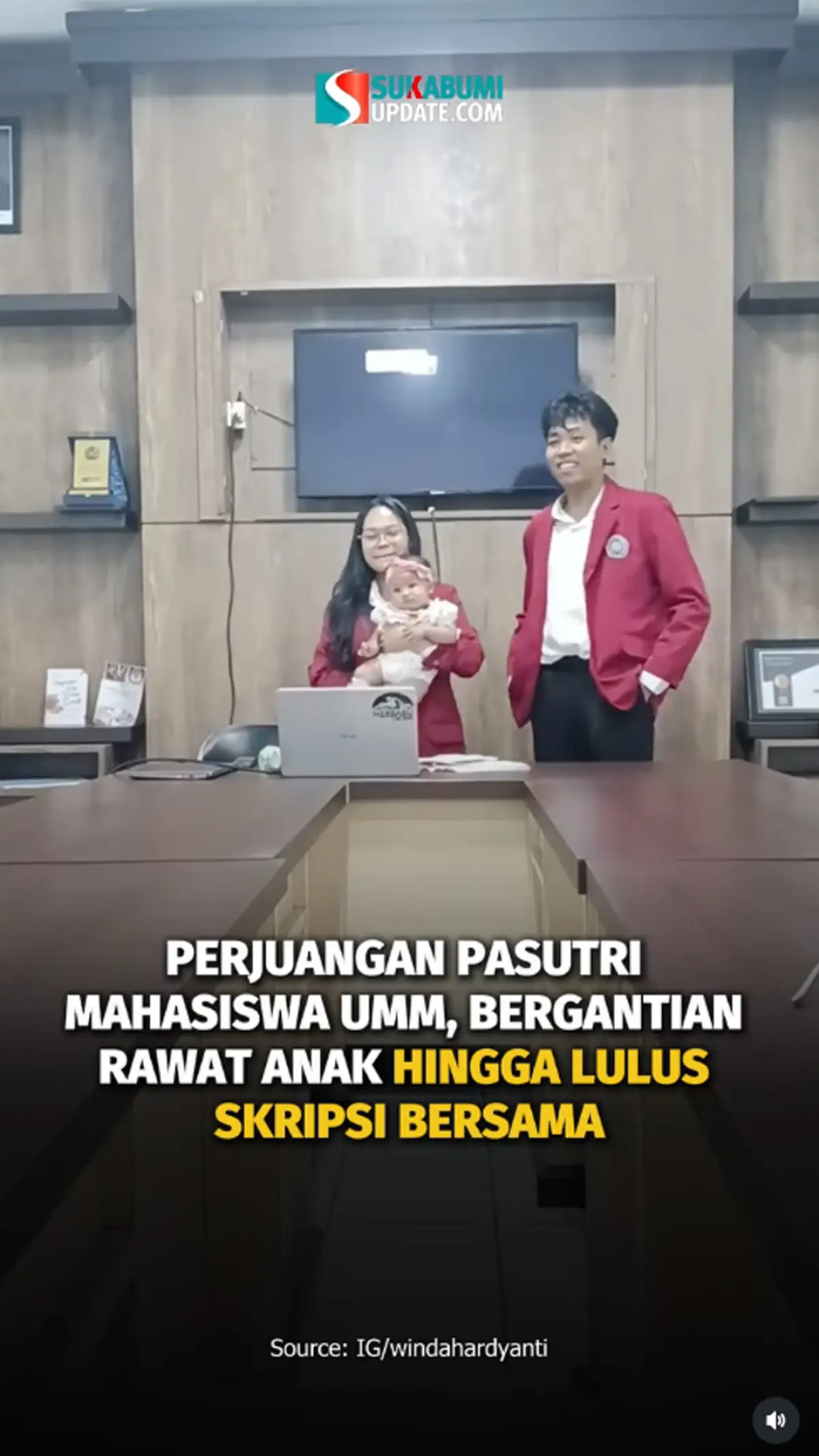 Perjuangan Pasutri Mahasiswa UMM, Bergantian Rawat Anak Hingga Lulus Skripsi Bersama