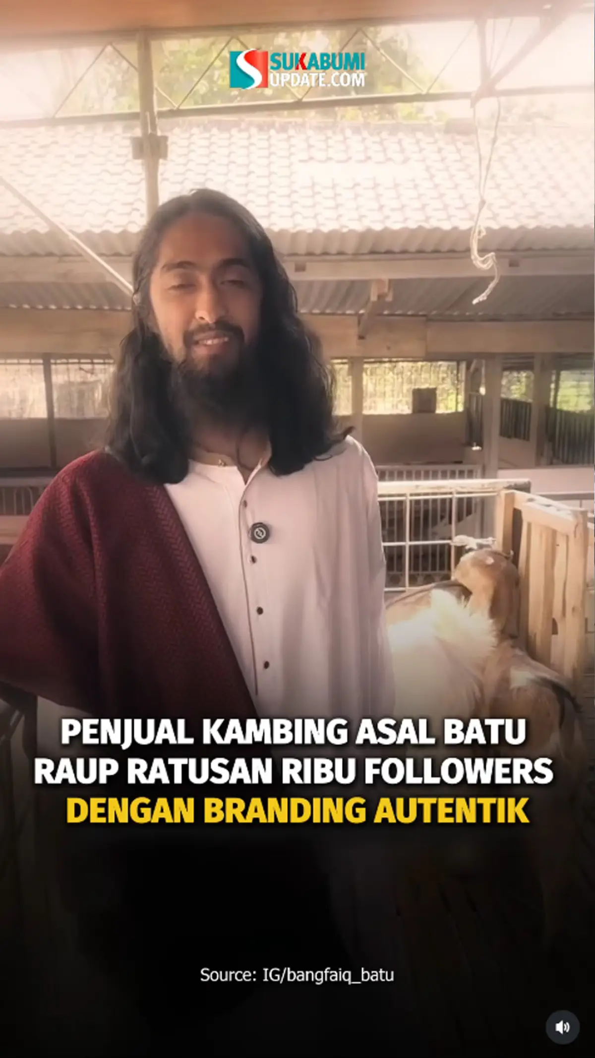 Penjual Kambing Asal Batu Raup Ratusan Ribu Followers Dengan Branding Autentik