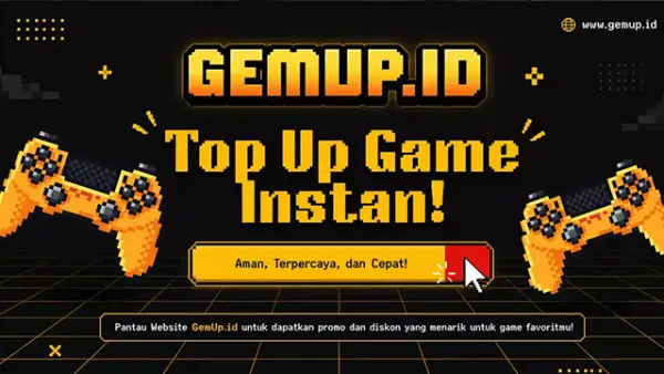Melalui GemUp.id, top up game semakin mudah. (Sumber : Istimewa.).