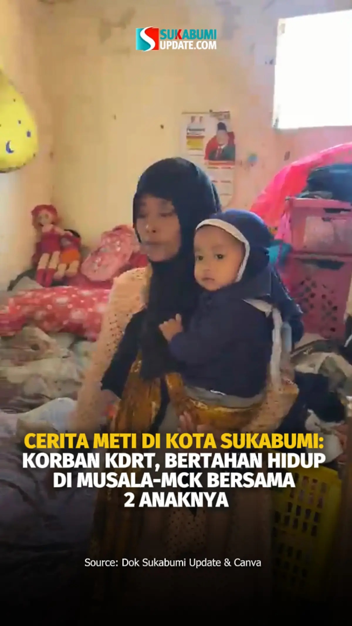 Cerita Meti di Kota Sukabumi: Korban KDRT, Bertahan Hidup di Musala-MCK Bersama 2 Anaknya