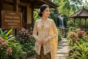 Ilustrasi - Perempuan berkebaya Sunda dalam peringatan Hari Kebaya Nasional 2026 (Sumber : AI chatGPT)