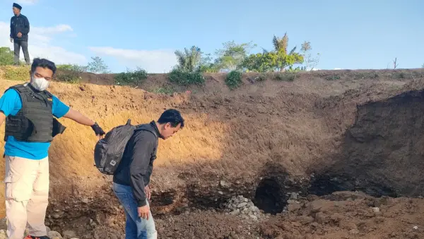 Lokasi longsor tambang emas ilegal di lengkong Kabupaten Sukabumi (Sumber: dok kecamatan) (Sumber : dok polsek)