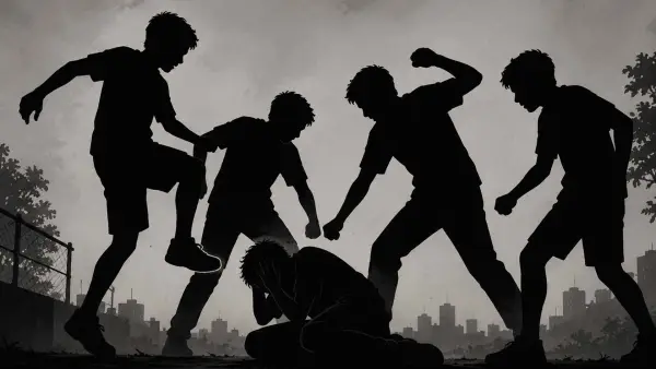 Ilustrasi. Pelajar 15 tahun alami luka robek di wajah usai dikeroyok sekelompok orang sepulang bermain Futsal di Jampangkulon Sukabumi. (Sumber Foto: AI)
