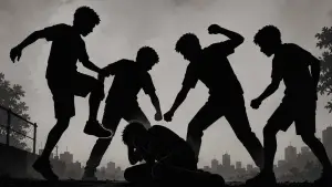Ilustrasi. Pelajar 15 tahun alami luka robek di wajah usai dikeroyok sekelompok orang sepulang bermain Futsal di Jampangkulon Sukabumi. (Sumber Foto: AI)