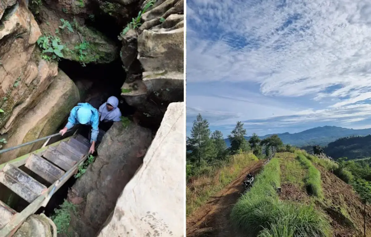 Dijuluki Mini Grand Canyon Bogor, Goa Garunggang Suguhkan Lorong Batu yang Spektakuler