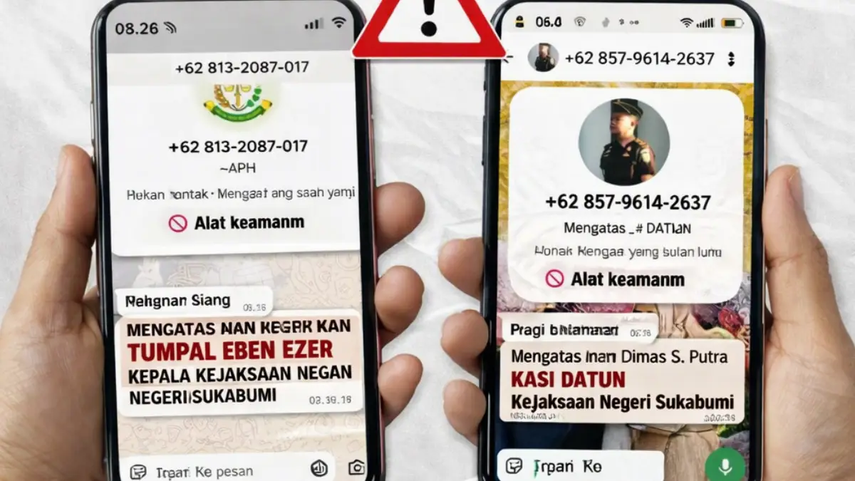 Hati-hati Hoaks Penipuan Mengatasnamakan Pejabat Kejaksaan Sukabumi