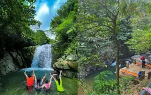 Curug Leuwi Asih, salah satu air terjun yang memiliki jalur trekking ringan di kawasan Sentul, Bogor. (Sumber : Gmaps/Tripalamsentul | Farah Fadilah)