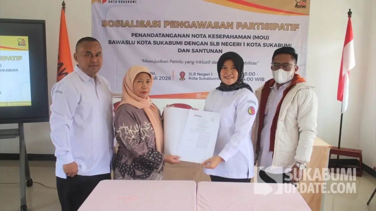 Bawaslu Kota Sukabumi menggelar P2P Tahun 2026 di SLBN 1 Kota Sukabumi, Rabu (29/7/2026). | Foto: Bawaslu