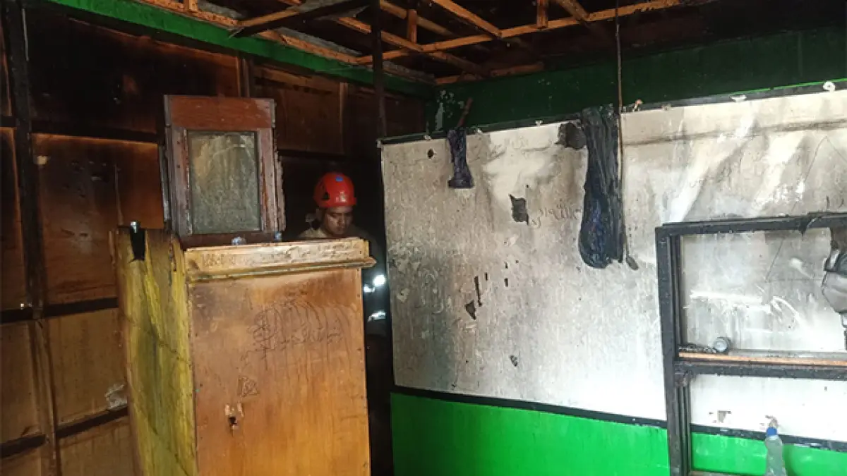 Asrama Ponpes Assalafoah Nurul Hikmah Parungkuda Terbakar, Kerugian Ditaksir Rp20 Juta