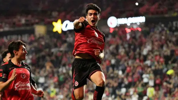 Selebrasi Gilberto Mora setelah mencetak gol untuk Club Tijuana di Liga Mexico. (Sumber: web/en.as.com)