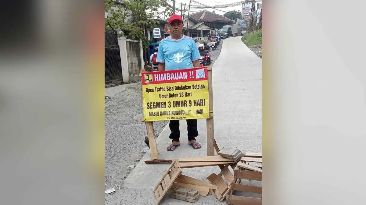 Progres Rekonstruksi Jalan Caringin-Cidahu Capai 67 Persen, Dinas PU Kerjakan 5 Segmen Betonisasi