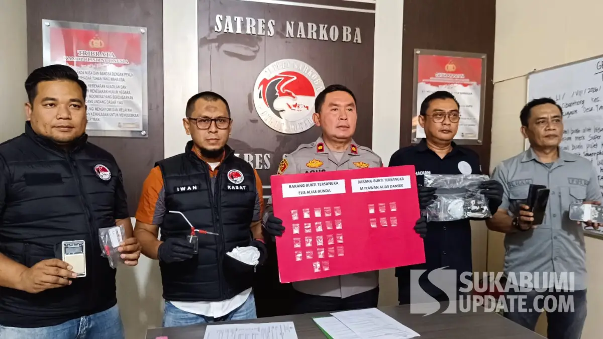 Kades Tamanjaya Ciemas Sukabumi Positif Sabu, Dari Tangan Pemasok Disita 28 Paket Narkoba
