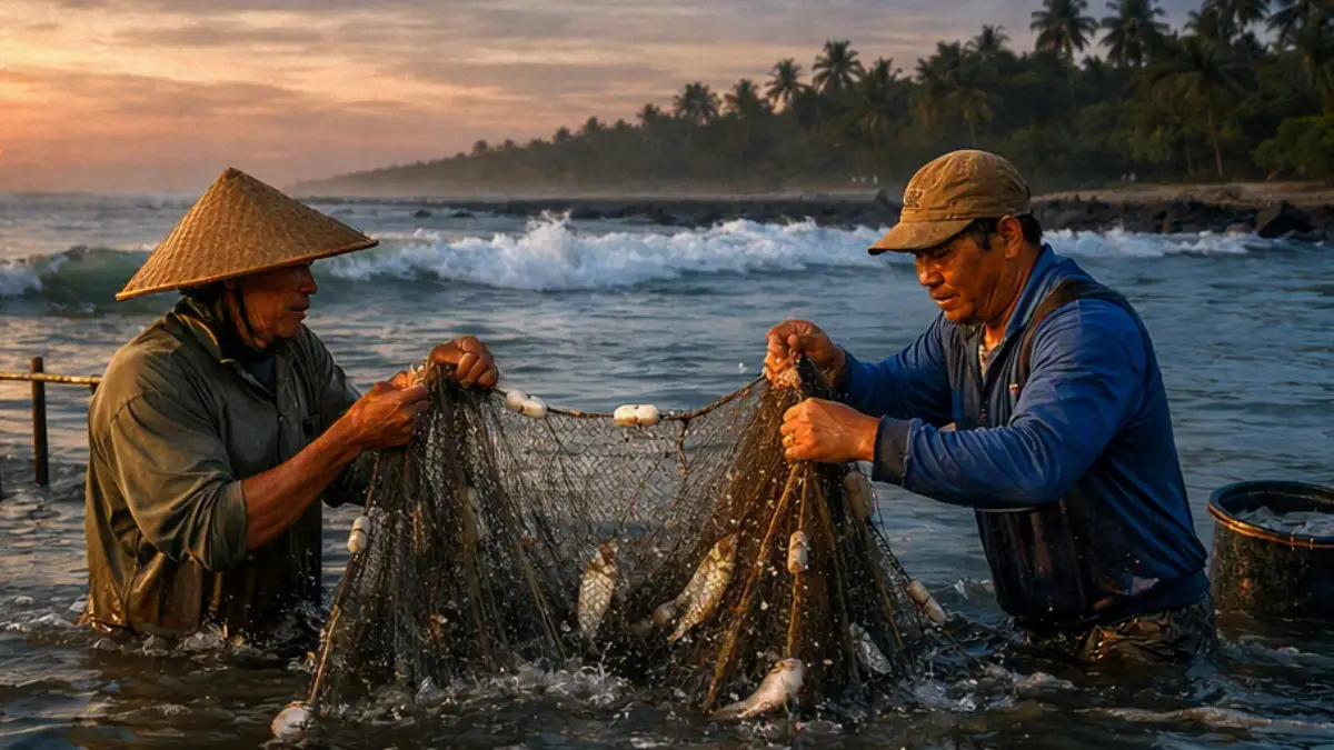 Zonasi 6 Depa Jadi Kesepakatan Nelayan Jaring Tanam dan Jaring Obor Ujunggenteng Sukabumi