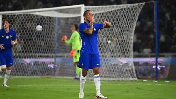Selebrasi Joao Pedro saat membela Chelsea mengalahkan AC Milan di Jakarta, Indonesia. (Sumber: web/chelsea.com)