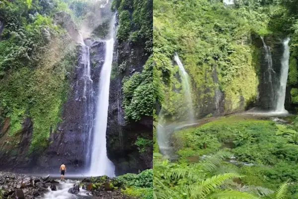 Curug Ciarjuna, salah satu air terjun yang masih sangat alami di Selatan Kabupaten Garut. (Sumber : Gmaps)